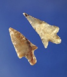Pair of nicely styled Columbia River Gempoints, largest is 1