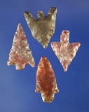 Set of five assorted Columbia River Gempoints, largest is 3/4