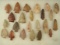 Large group of 23 Arrowheads found in Florida and Mississippi. From the Frank Morast Collection.