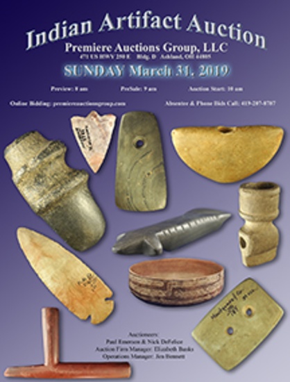 Indian Artifacts Auction - Bennett's Premiere Auct