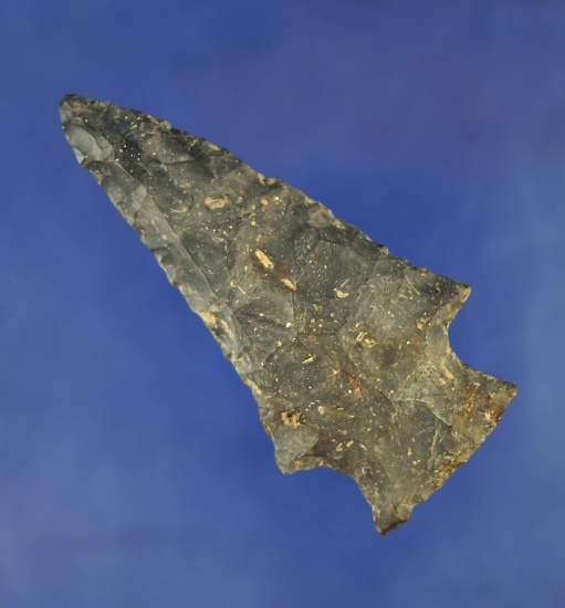 2 15/16" Hopewell point made from Coshocton Flint found in Summit Co.,  Ohio. Ex. Frank Meyer.