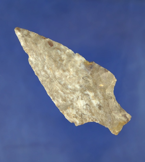 2 15/16" Ashtabula point made from Upper Mercer gray Flint found in Coshocton Co.,  Ohio.