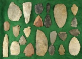 Large group of field found Arrowheads from the Peoria/Marshall Counties areas of Illinois.
