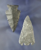 Pair of nicely styled Florida arrowheads found near the Santa Fe River, Alachua Co., Florida.