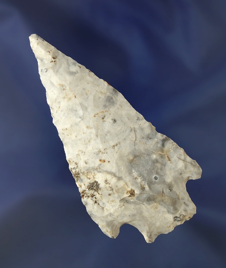 3 5/8" Melville point found in Missouri - Jefferson City chert with nice mineral deposits