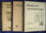 3 Special Publications: Piedmont Archaeology, Roanoke Island, Crab Orchard Site.