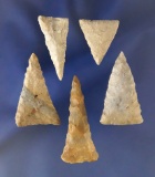 Set of five nice Triangle points, largest is 1 5/8