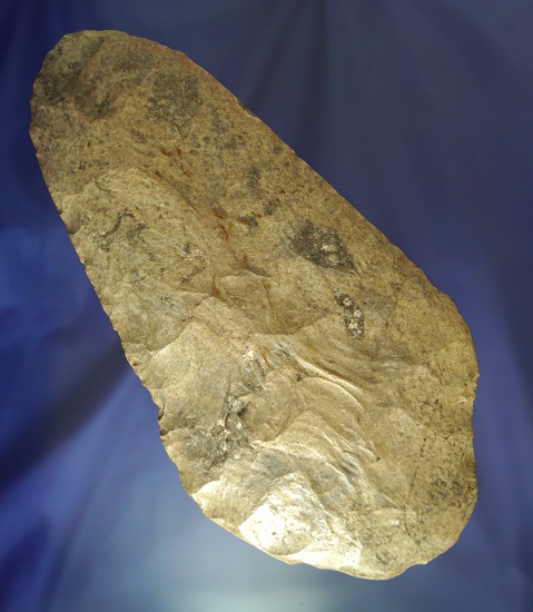 Very large 9 3/4" Millcreek chert Spade found in the Illinois/Indiana area. Perino COA.
