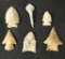 Nice set of six artifacts including a nicely serrated Knife and a Expanded Base Drill.  Ohio.