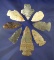 Group of Eight assorted Midwestern arrowheads, largest is 3 5/16