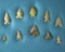 Set of 10 Southwestern U. S. Arrowheads, largest is 3/4