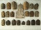 Unique set of 21 clay figures from Tibet. largest is 3 5/8