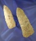 Pair of Tennessee Blades from the Wherle collection. Both found in Tennessee, largest is 4 15/16