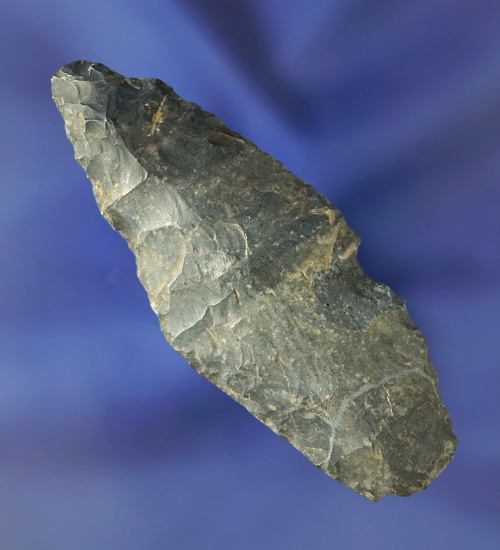 2 3/4" Paleo Lance made from Upper Mercer Flint, found by Jack Hooks in Warsaw, Ohio.
