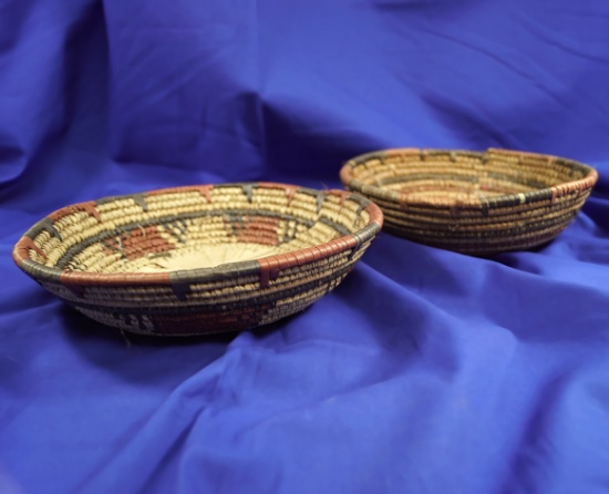Pair of nicely woven southwestern Baskets in good condition. Nice display items.