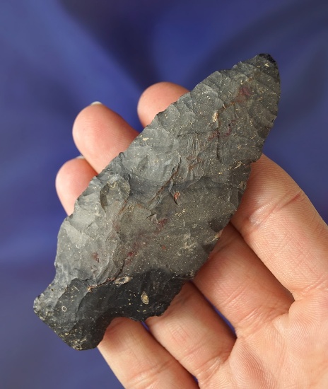 3 9/16" Heavy Duty Point made from Nellie Chert found in Knox Co., Ohio.  Ex. Prof. Honeywell.