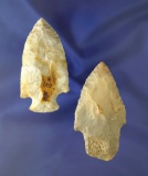 Adena and Corner Notch Points found in Huron Co., Ohio.  Largest is 2 5/8