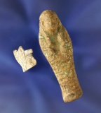 Pair of Egyptian artifacts including a 1 9/16