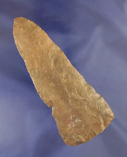 5 5/16" thin and very nicely flaked Dover Flint Paleo Knife found in Benton Co.,  Tennessee.