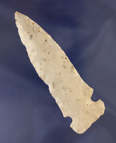 4 15/16" Burlington chert Knife found in St. Charles Co.,  Missouri.