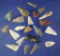 Set of 20 assorted arrowheads found in Kentucky, most are triangles. Largest is 1 5/16