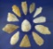 Set of 12 assorted Quartz artifacts found in Gloucester, Salem and Cumberland counties, NJ.