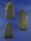 Set of three Celts in nice condition, largest is 3 3/16