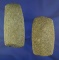 Pair of anciently salvaged Celts found in Monroe County Michigan, largest is 4 3/16