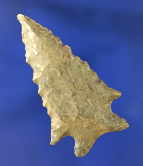 2" beveled Pinetree point made from Fort Payne chert found in Kentucky.