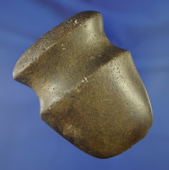 Highly polished 3 9/16" full grooved Hardstone Axe found in Van Wert County Ohio in 1965.