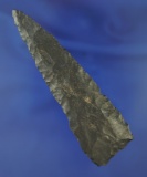 4 and 3/8 heavily beveled Triangular Knife made from Coshocton Flint found in Ohio.