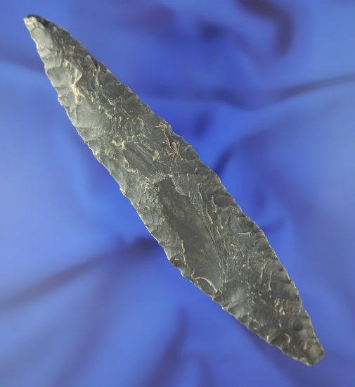 5 3/8" Dacite Bi-pointed Knife found near Crump Lake, Lake County Oregon. Jackson COA.
