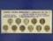 Complete 11 Coin Jefferson Silver War Nickel Set in Holder F-AU