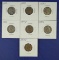 1938, 1938-D, 1938-S, 1939, 1939-D, 1939-S and 1950-D Jefferson Nickels F-AU