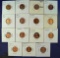 15 Proof Lincoln Cents 1959 - 1995-S Assorted * See Full Description For Details!