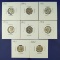 1940, 1940-S, 1941, 1941-D, 1941-S,1942, 1943 and 1944-D Mercury Dimes AU-BU