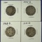 1900, 1908-O, 1915-D and 1916-D Barber Quarters AG-G