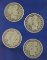 1907, 1909, 1914 and 1915 Barber Quarters G-VG