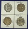 1952, 1952-D, 1952-S and 1953-S Franklin Half Dollars VF-BU