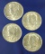 4-1964 Silver Kennedy Half Dollars AU-BU