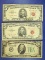 2 $5 1963 United States Notes VG One Has Taped Tear & 1934A $10.00 Federal Reserve Note VG