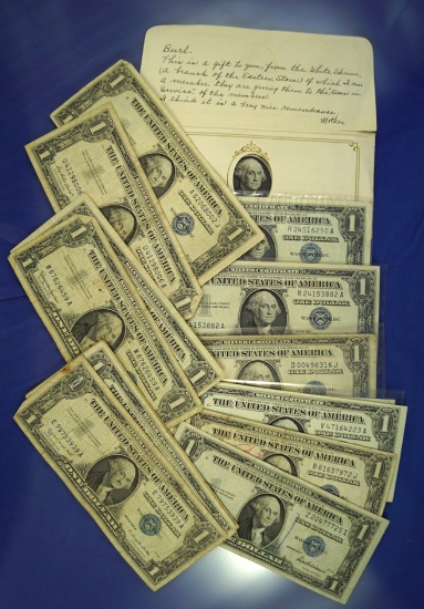 17 1935 and 1957 $1.00 Silver Certificates G-CU