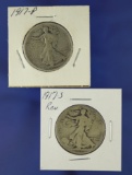 1917 and 1917-S Reverse Walking Liberty Half Dollars VG