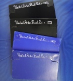 1971, 1972, 1973 and 1974 Proof Sets in Original Boxes