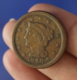 1848 US Large Cent VG