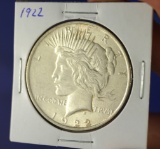 1922 Peace Silver Dollar AU