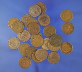 25 Assorted 1900â€™s Indian Cents G