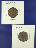 1927 and 1927-D Buffalo Nickels F+