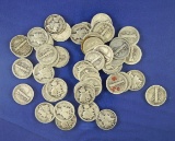 50 Assorted Mercury Dimes AG-XF