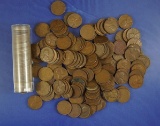 Around 200 Lincoln Wheat Cents Including 46 1943 Steel Cents